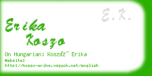 erika koszo business card